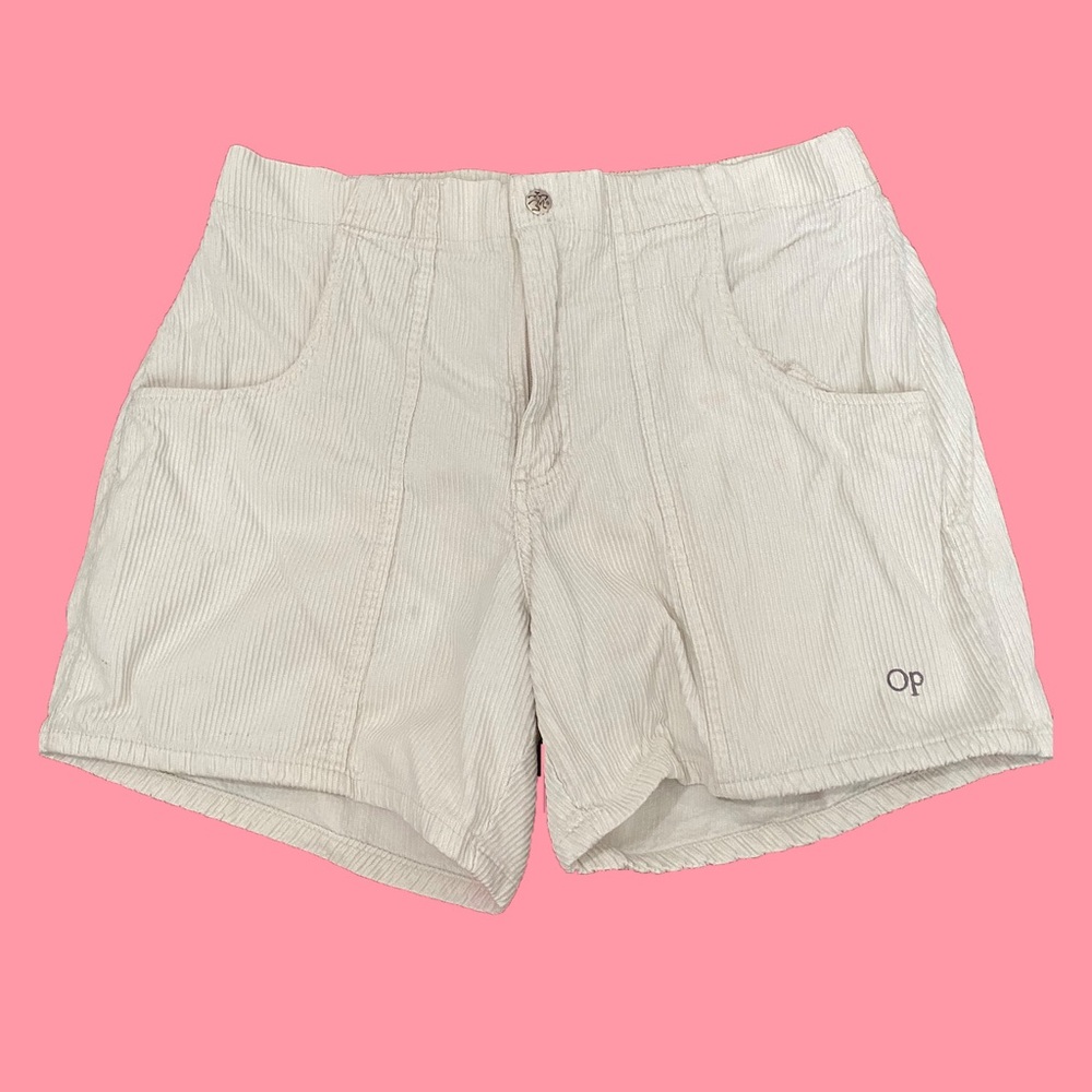 Vintage White/Cream Ocean Pacific OP Corduroy Shorts